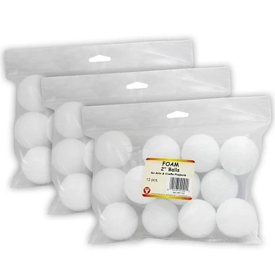 Hygloss® 2" Craft Foam Balls, 4 Packs of 12