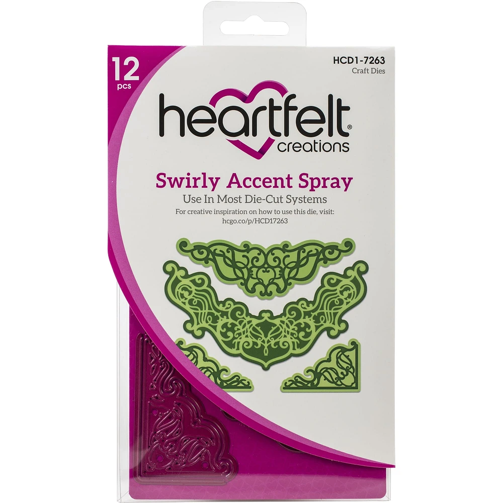 Heartfelt Creations® Swirly Accent Spray Frame & Accents Dies