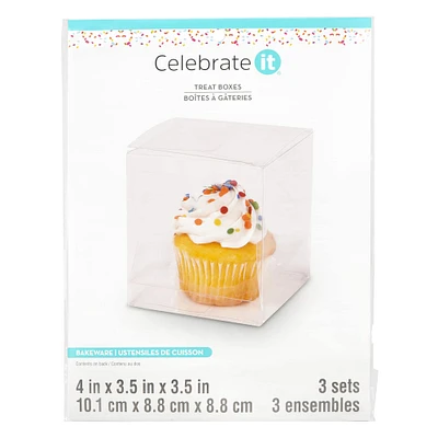 Clear Acetate Treat Boxes by Celebrate It®, 3ct.