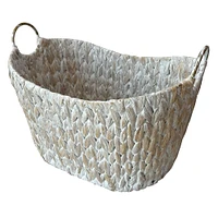 Large Whitewashed Basket with Handles by Ashland®