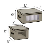 Honey Can Do Gray Window Storage Boxes, 2ct.