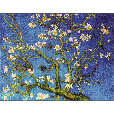 RIOLIS Almond Blossom Painting Counted Cross Stitch Kit