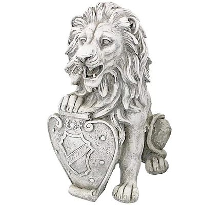 Design Toscano 17" Right Paw Up Roaring Beasts of Castello di Rocca Lion Sentinel Statue