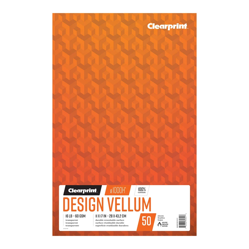 Clearprint™ 1000H® Design Vellum Ungridded Pad