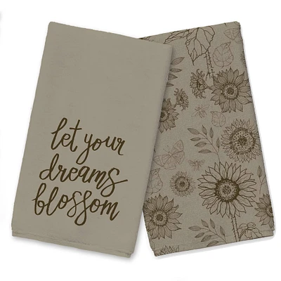 Let Your Dreams Blossom Tea Towel Set