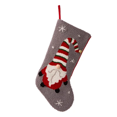 Glitzhome® 21" Gnome Hooked Stocking