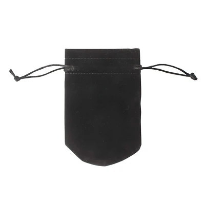 12 Packs: 8 ct. (96 total) 5.5" Black Velvet Jewelry Bag by Bead Landing™