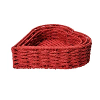 Household Essentials Nesting Paper Rope Heart Basket Set