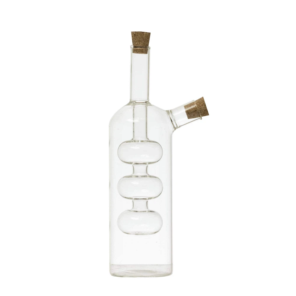 8.5" Hand-Blown Glass Oil & Vinegar Cruet