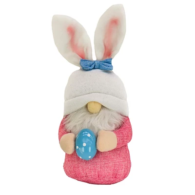 13'' Easter Bunny Gnome with Egg Décor