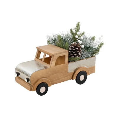 Christmas Mix In 17" Wood Truck