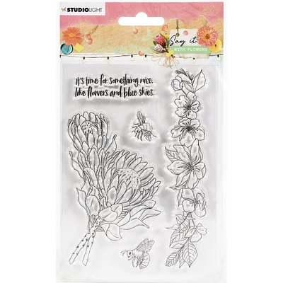 Studio Light Say It With Flowers Nr. Clear Stamp Set