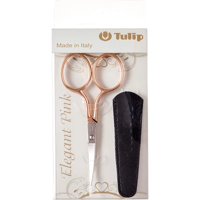 Tulip 3.5" Curved Embroidery Scissors With Sheath