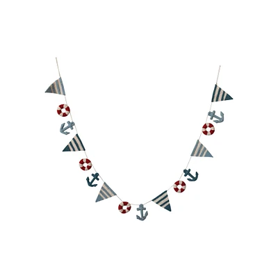 Hello Honey® 6ft. Multicolor Handmade Wool Felt Pennant Nautical Garland