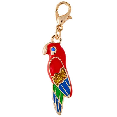 Charmalong™ Rhodium Parrot Charm by Bead Landing™