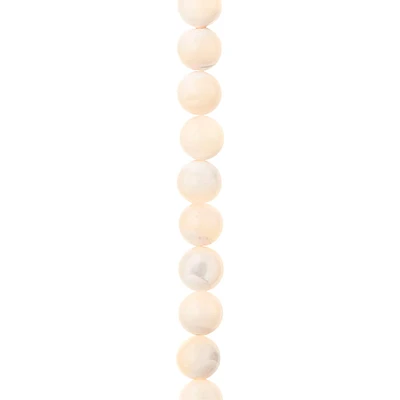 12 Pack: Light Pink Mother of Pearl Round Beads, 8mm by Bead Landing™