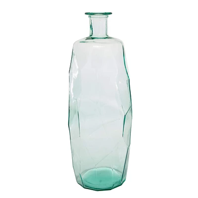 29" Clear Glass Contemporary Vase