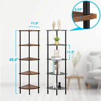 NEX™ 50" Brown 5-Tier Corner Shelf