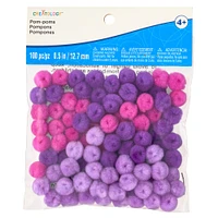 1/2" Pom Poms By Creatology™, Assorted Purple