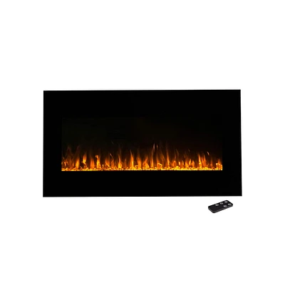 Hastings Home 36" Black LED Electric Fireplace