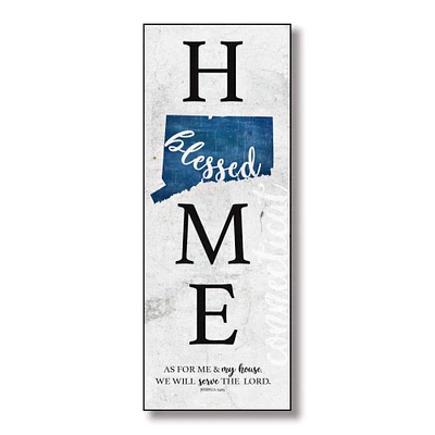 Connecticut Home-Blessed Wood Wall Plaque With Hanger