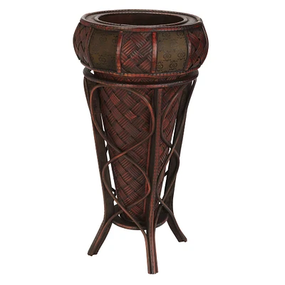 22" Brown Decorative Stand Planter