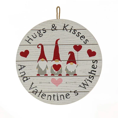 12" Valentine's Day Gnomes Hanging Wall Décor