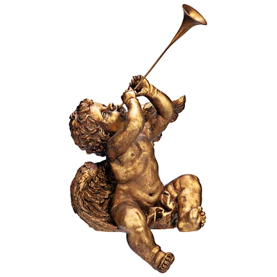 Design Toscano 13.5" Trumpeting Angels of St. Peters Square Boy Statue