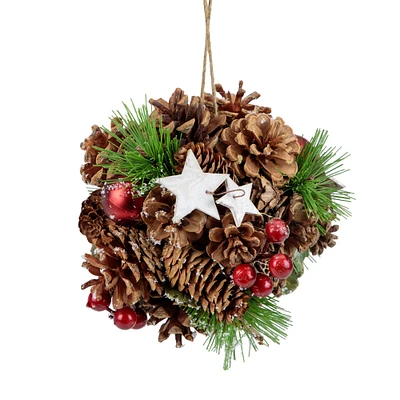 6" Pine Cones, Stars & Balls Ornament