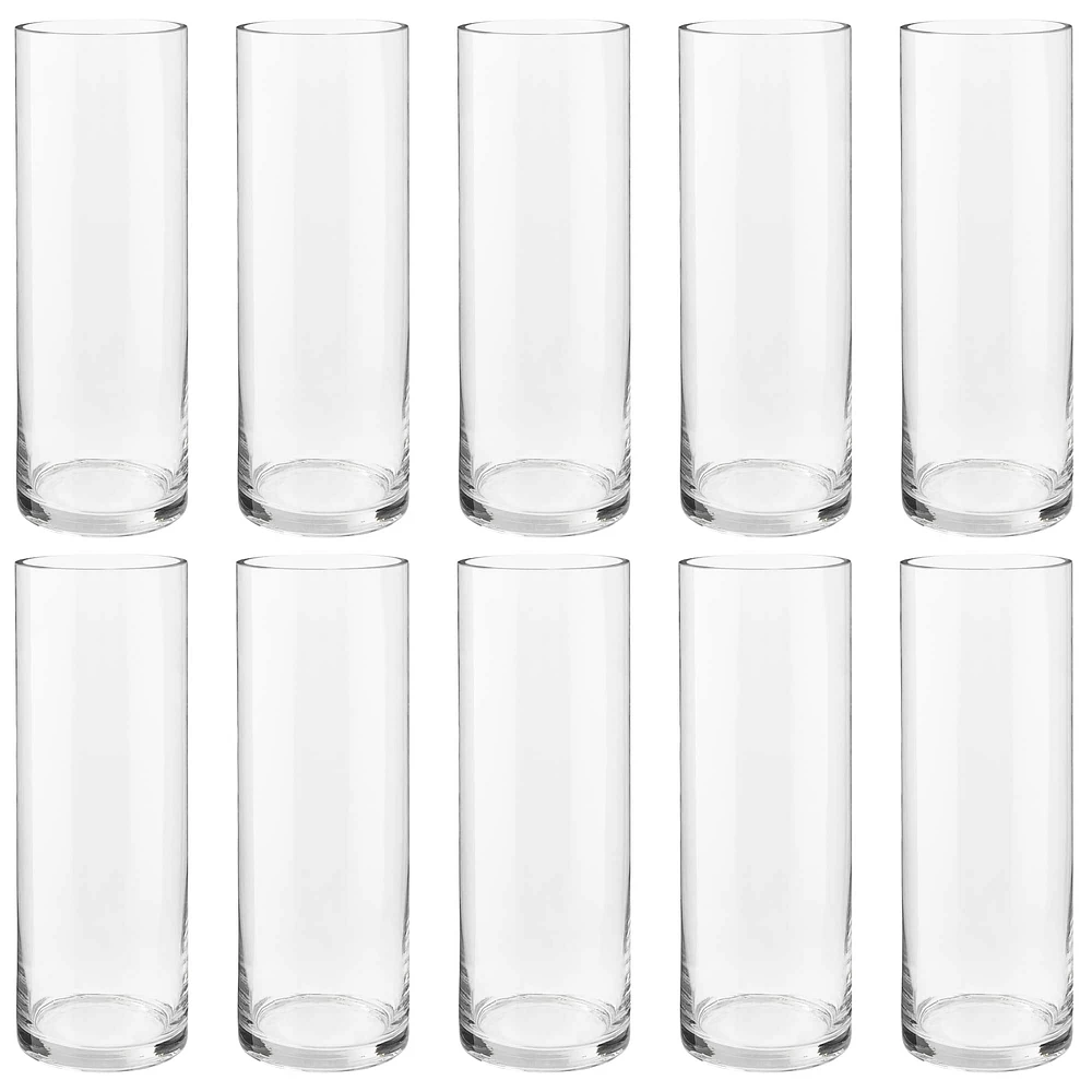 10 Pack: 15" Cylinder Glass Vase by Ashland™