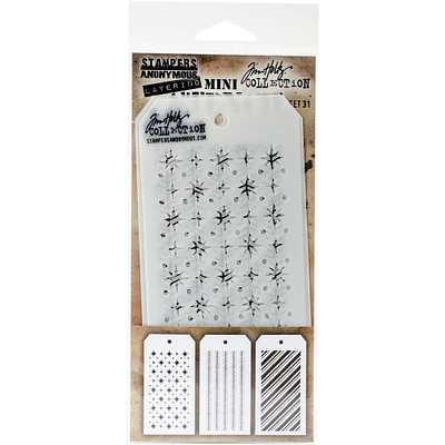 Stampers Anonymous Tim Holtz® Mini Layered Stencil Set #31