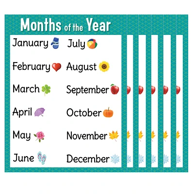 Creative Teaching Press® Months of the Year Chart, 6ct.