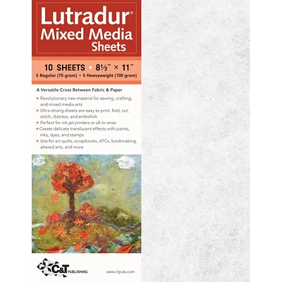 C&T Publishing Lutradur® 8.5" x 11" Mixed Media Sheets
