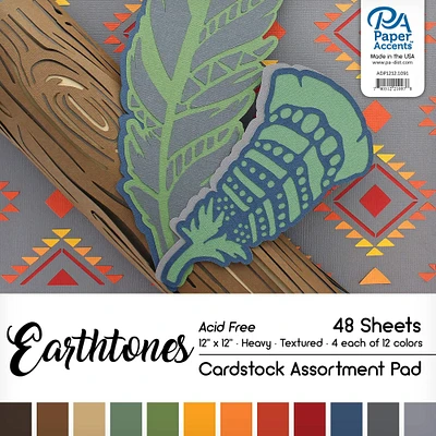 PA Paper™ Accents Earthtones 12" x 12" Cardstock Pad, 48 Sheets