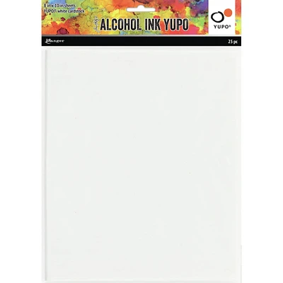 Tim Holtz® Alcohol Ink White Yupo Paper, 25 Sheets