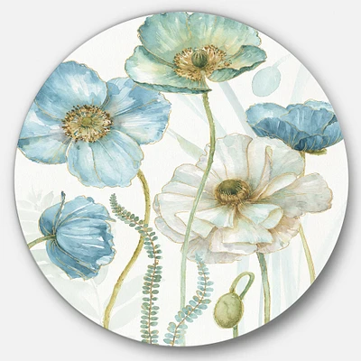 Designart - Blue Cottage Flowers Drawing II