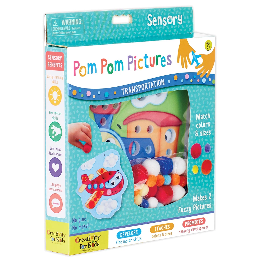 6 Pack: Creativity for Kids® Transportation Pom Pom Pictures Kit