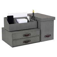 Bigso Gray Essential Workspace Set