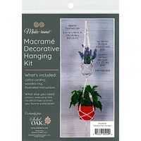 Solid Oak Make-ramé™ Double Plant Macramé Decorative Hanging Kit