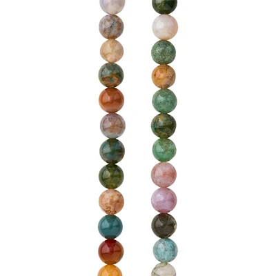 Multicolor Round Fancy Jasper Beads