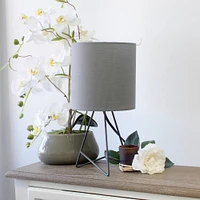 Simple Designs Gray Down to the Wire Table Lamp