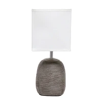 Simple Designs 12.5" Bedrock Ceramic Table Lamp