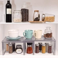 NEX™ Silver Stackable Metal Kitchen Cabinet & Counter Organizer