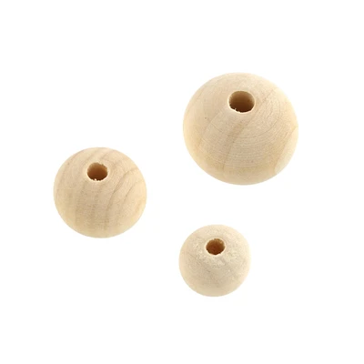 6 Pack: Wood Mix Round Craft Beads by Bead Landing™