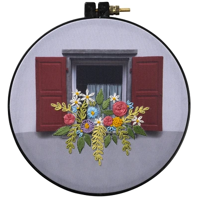 Bucilla® 6" Round Flower Box Stamped Embroidery Kit
