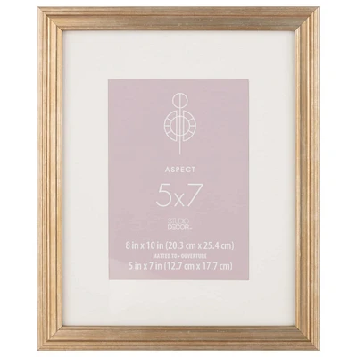 Gold Narrow 5" x 7" with Mat Frame, Aspect by Studio Décor®