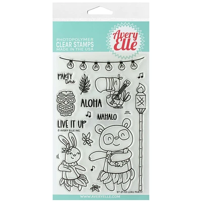 Avery Elle Luau Party Clear Stamp Set