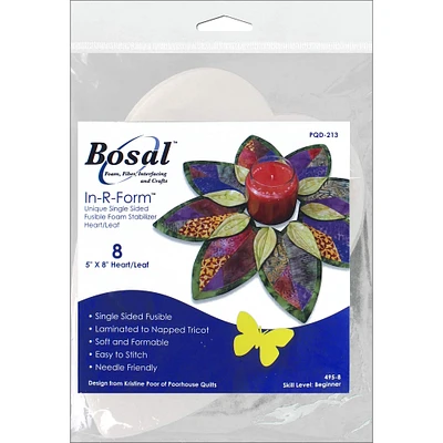 Bosal™ In-R-Form™ Fold-N-Stitch 8" Wreath Heart/Leaf Shapes, 8ct.