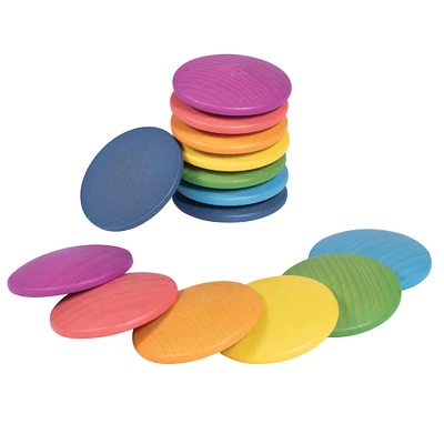 TickiT® Rainbow Wooden Discs Set