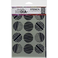 Dina Wakley Media Lined Circles Stencils, 9" x 6"